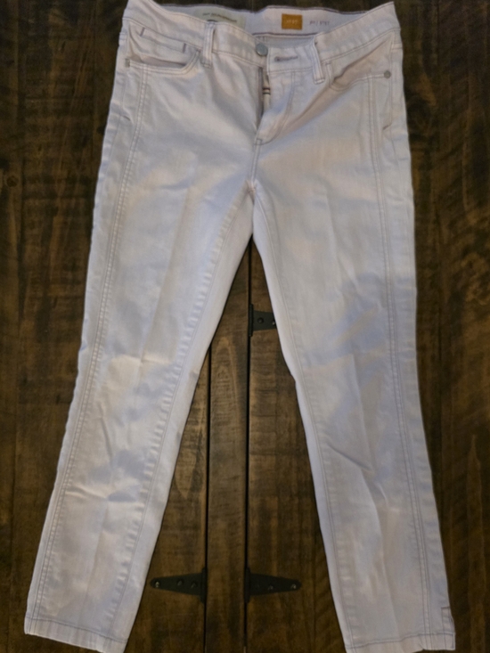 Pilcro and the Letterpress Denim - Women’s White Slim Jeans